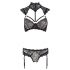 Cottelli - Set sutien cu dantelă și guler (negru)  - 85B/L