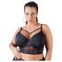 / Cottelli Plus Size - sutien cu dantelă și bretele (negru)