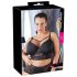 / Cottelli Plus Size - sutien cu dantelă și bretele (negru)