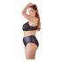 Cottelli Plus Size - sutien și chiloți cu bretele (negru) - 85E/L