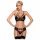 Set de lenjerie intimă Obsessive 818-SEG-1 cu dantelă și strasuri (negru)  - L/XL