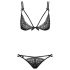 Obsessive Intensa - set sutien cu bretele duble (negru) 