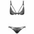 Obsessive Intensa - set sutien cu bretele duble (negru) 