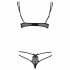 Obsessive Intensa - set sutien cu bretele duble (negru) 