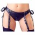 Set bustieră lucioasă Cottelli Bondage cu cătușe (negru)  - M