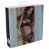 Set sutien transparent cu dungi - Petite Noir Exclusive (negru) 