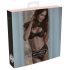 Set sutien transparent cu dungi - Petite Noir Exclusive (negru) 