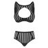 Set sutien transparent cu dungi - Petite Noir Exclusive (negru) 