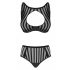 Set sutien transparent cu dungi - Petite Noir Exclusive (negru) 