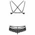 Set sutien cu dantelă și rozete - Obsesive 860 (negru) 