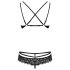 Set sutien cu dantelă și rozete - Obsesive 860 (negru) 