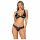 Luvae - Set sutien cu motive florale și strasuri (negru) 