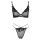 Cottelli - set sutien transparent cu dantelă (negru) 