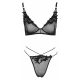 Cottelli - set sutien transparent cu dantelă (negru) 