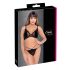 Cottelli - set sutien transparent cu dantelă (negru) 