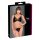 Cottelli - set sutien cu inserții dantelă, transparent (negru) - M