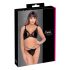 Cottelli - set sutien transparent cu dantelă (negru)  - M