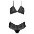 Set bikini din dantelă Passion Eco Kerria (negru) 