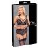 Set sutien din dantelă Cottelli Bondage Plus Size (negru) 