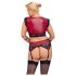 Cottelli Bondage Plus Size - set sutien dantelat (roșu-negru) 