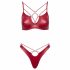 Set sutien cu efect lucios Cottelli Party (roșu) - 80B/M