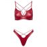 Set sutien cu efect lucios Cottelli Party (roșu) - 80B/M