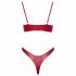 Set sutien cu efect lucios Cottelli Party (roșu) - 80B/M