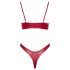 Set sutien cu efect lucios Cottelli Party (roșu) - 80B/M