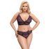 Set sutien cu model transparent Cottelli Curves Plus Size (mov) 