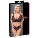 Set sutien cu model transparent Cottelli Curves Plus Size (mov)  - 2XL