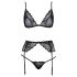 Set de lenjerie Kissable (negru) 