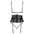 Set sutien cu bretele pentru talie - Kissable (negru) 