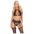 Kissable - set sutien din dantelă cu guler (negru) - L/XL