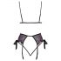 Set de sutien Kissable - brodat roz-mov (negru) 