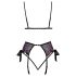 Set de sutien Kissable - brodat roz-mov (negru)  - L/XL