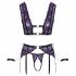 Set de lenjerie Cottelli Bondage cu cătușe pentru mâini (negru-violet) 