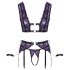 Set de lenjerie Cottelli Bondage cu cătușe pentru mâini (negru-violet)  - M