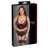 Cottelli Plus Size - set sutien cu jartieră (negru-roșu) 