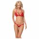 Set de sutien cu dantelă și bretele Obsessive 838-SET-3 (roșu) 