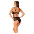 Set sutien transparent cu model Elizenes (negru)  - L/XL