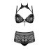 Set sutien transparent cu model Elizenes (negru)  - L/XL