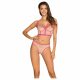 Obsesiv Nudelia - set sutien (natur-roz) - S/M 