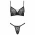 Cottelli Party - set sutien corset (negru)