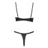 Cottelli Party - set sutien cu șireturi (negru) - 80B/M