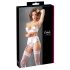 Set Cottelli cu corset și sutien din dantelă (alb)  - 85B/L