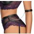 Set sutien Cottelli Bondage cu legături pentru mâini (negru-violet)