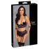 Set sutien Cottelli Bondage cu legături pentru mâini (negru-violet)