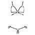 Cottelli Bondage - ham de corp lucios bikini (negru)  - L