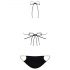 Obsessive Goldivia - bikini lucios cu choker (auriu-negru)