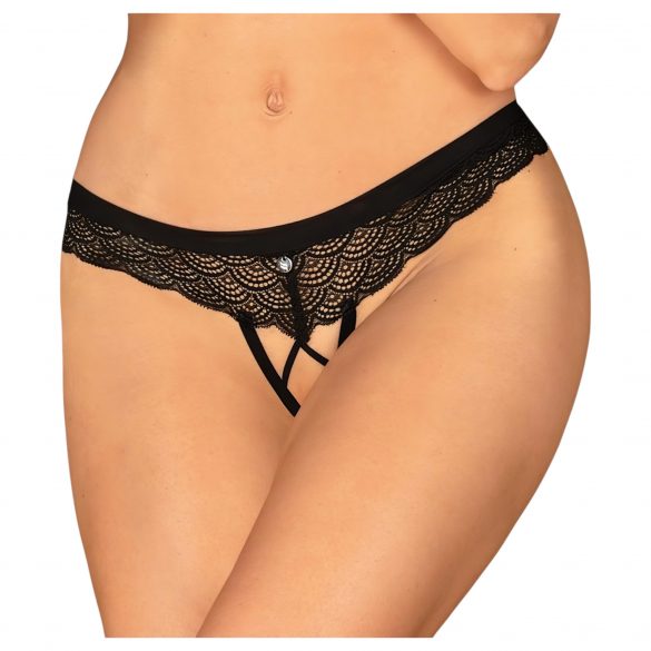 Obsessive Chemeris - tanga deschis (negru)  - M/L